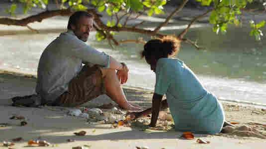 Hugh Laurie and Xzannjah in Mr. Pip. Hugh Laurie and Xzannjah in Mr. Pip.