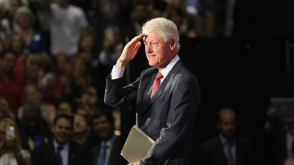 Former President Bill Clinton speaks Tuesday at Florida International University in Miami.