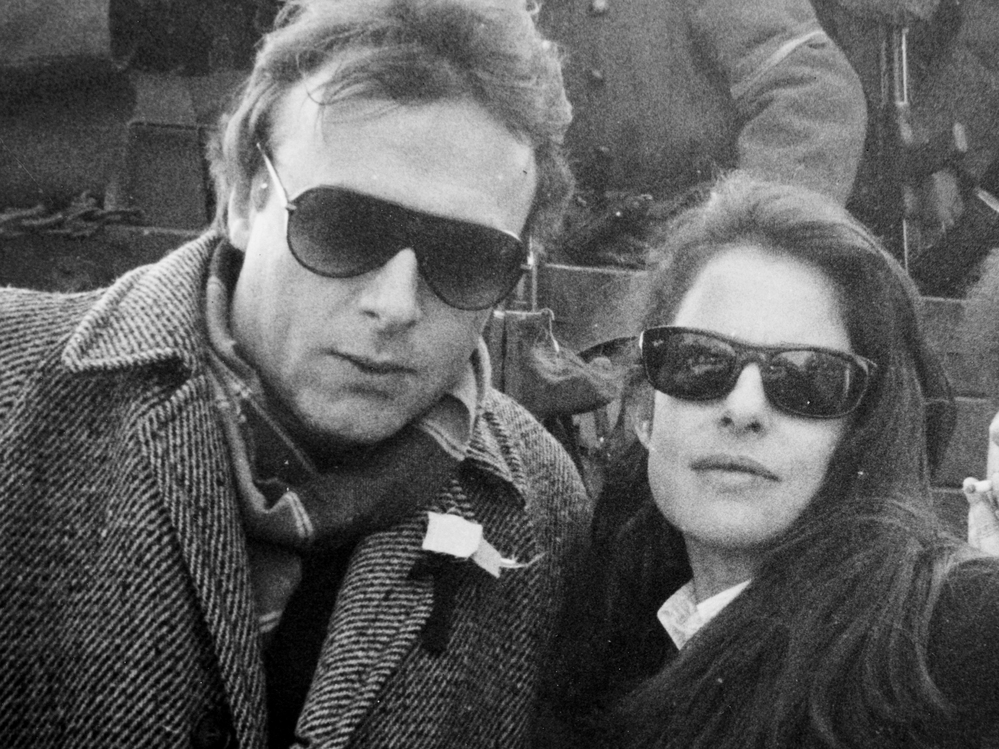 Christopher Hitchens with his wife, Carol Blue, during a trip to Romania in 1989.