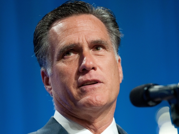 Republican presidential candidate, former Massachusetts Gov. Mitt Romney addresses the crowd at the 134th National Guard Association Convention on September 11, 2012 in Reno, Nevada.