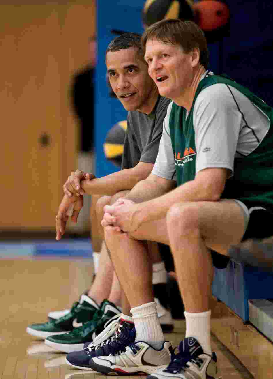 Contributing editor Michael Lewis played basketball with President Obama while working on a piece for Vanity Fair.