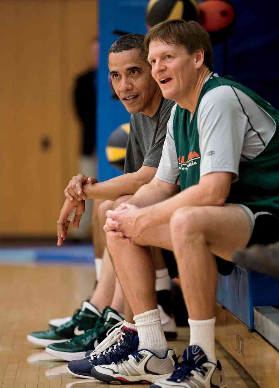 Contributing editor Michael Lewis played basketball with President Obama while working on a piece for Vanity Fair.