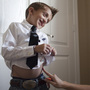 Sara Terry and her son, Christian, in Spring, Texas. After sequencing Christian's genome, doctors were able to diagnose him with a Noonan-like syndrome.