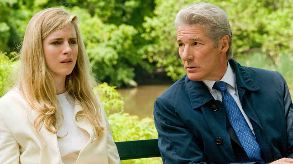 Robert Miller (Richard Gere) struggles to hide his financial indiscretions from his daughter (Brit Marling) in Arbitrage. Robert Miller (Richard Gere) struggles to hide his financial indiscretions from his daughter (Brit Marling) in Arbitrage.