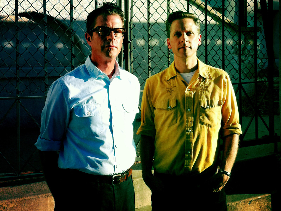 John Convertino and Joey Burns have been performing as Calexico since 1996. Their latest album is called Algiers. John Convertino and Joey Burns have been performing as Calexico since 1996. Their latest album is called Algiers.