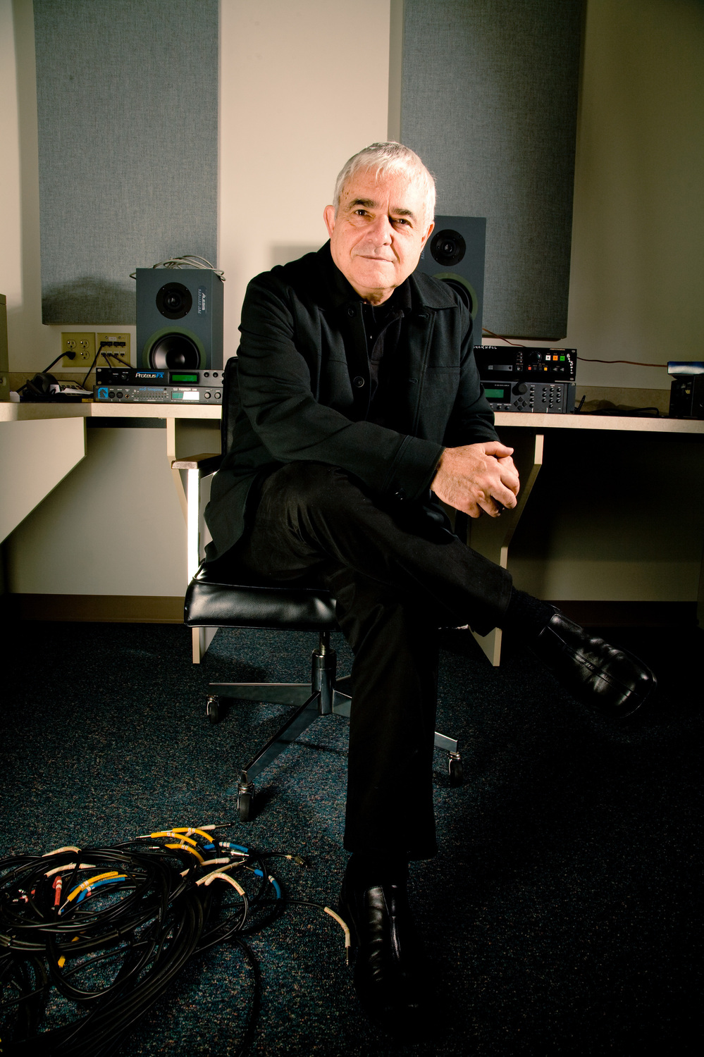 Composer William Duckworth, photographed at Bucknell University, where he taught since 1973.