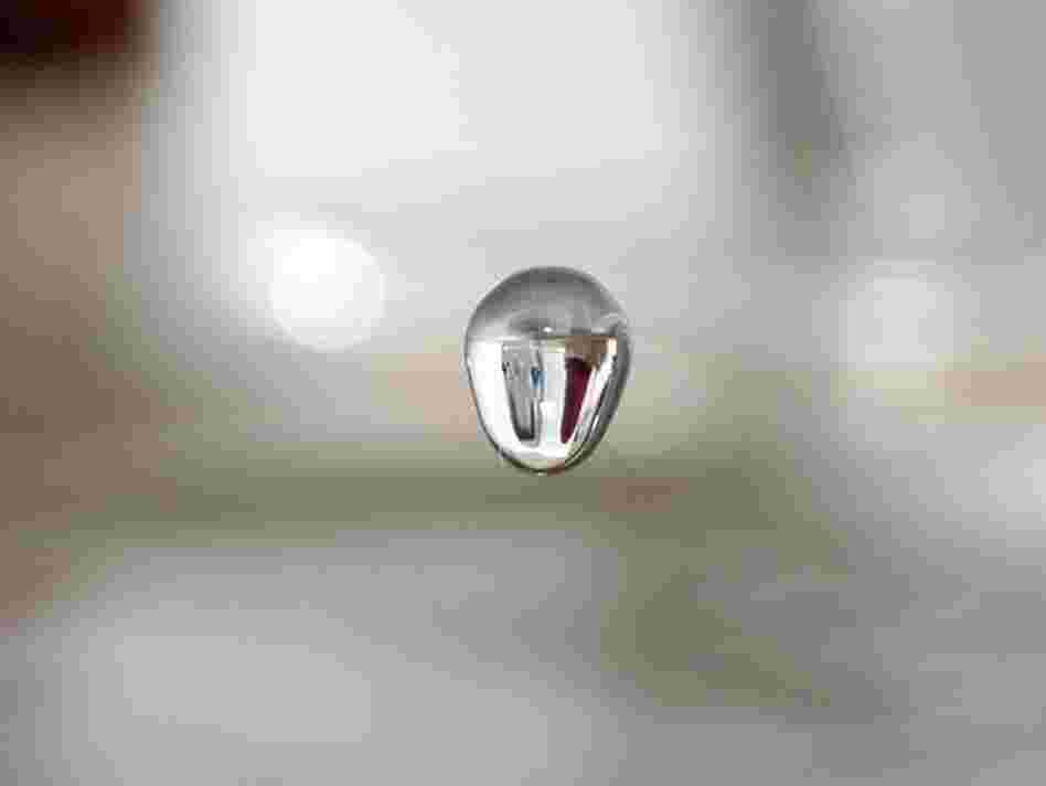 A single drop of water.