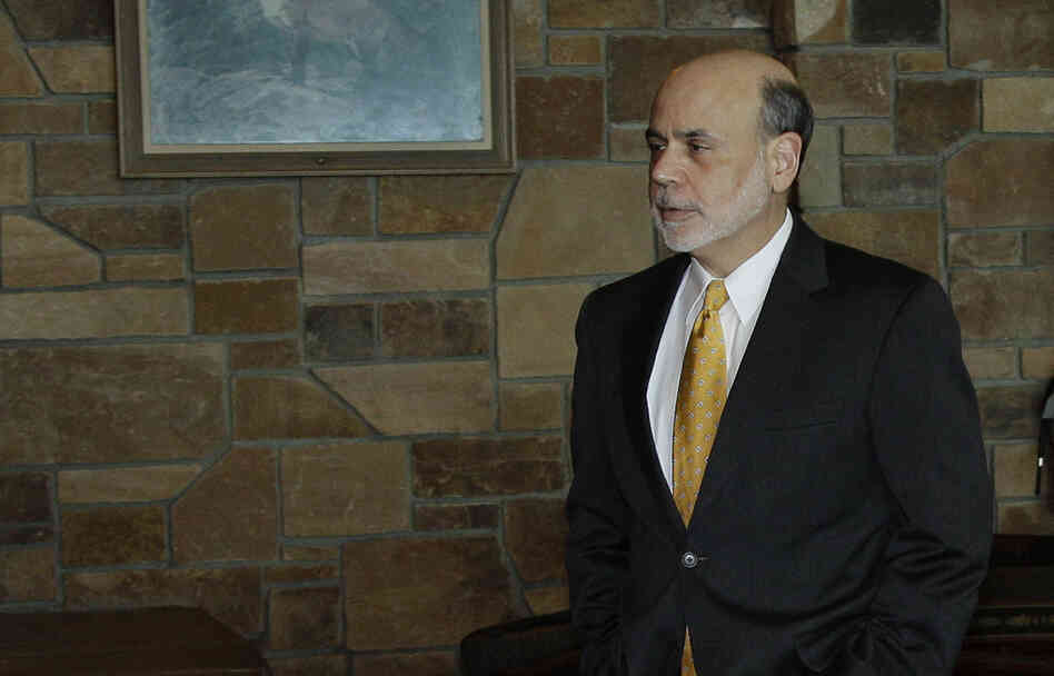 Federal Reserve Chairman Ben Bernanke arrives for a dinner at the Jackson Hole Economic Symposium on Thursday.