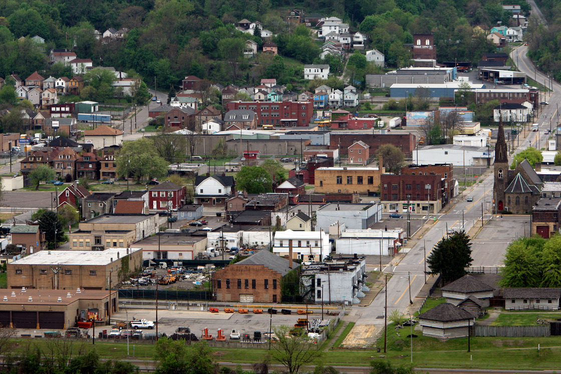 Towns near the Ohio River, including Steubenville, seen here in 2009, are home to many undecided voters. One of them, Brian Snider, says, "This is pretty much a ghost town."