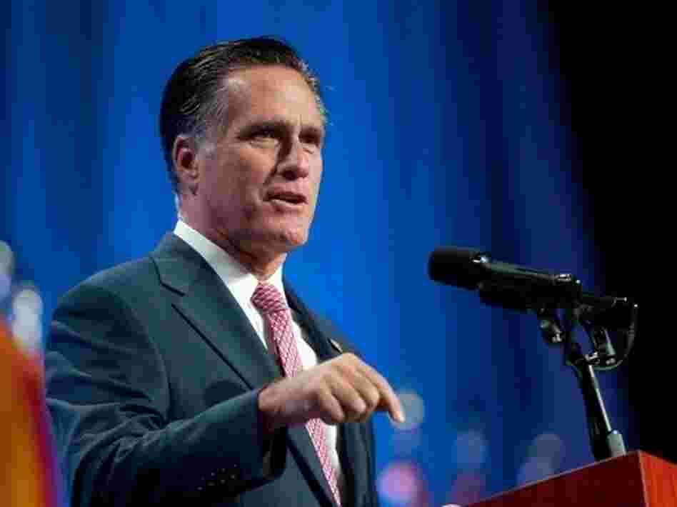 Republican presidential candidate, former Massachusetts Gov. Mitt Romney addresses the crowd at the 134th National Guard Association Convention at the Reno-Sparks Convention Center, September 11, 2012 in Reno, Nevada. Republican presidential candidate, former Massachusetts Gov. Mitt Romney addresses the crowd at the 134th National Guard Association Convention at the Reno-Sparks Convention Center, September 11, 2012 in Reno, Nevada.