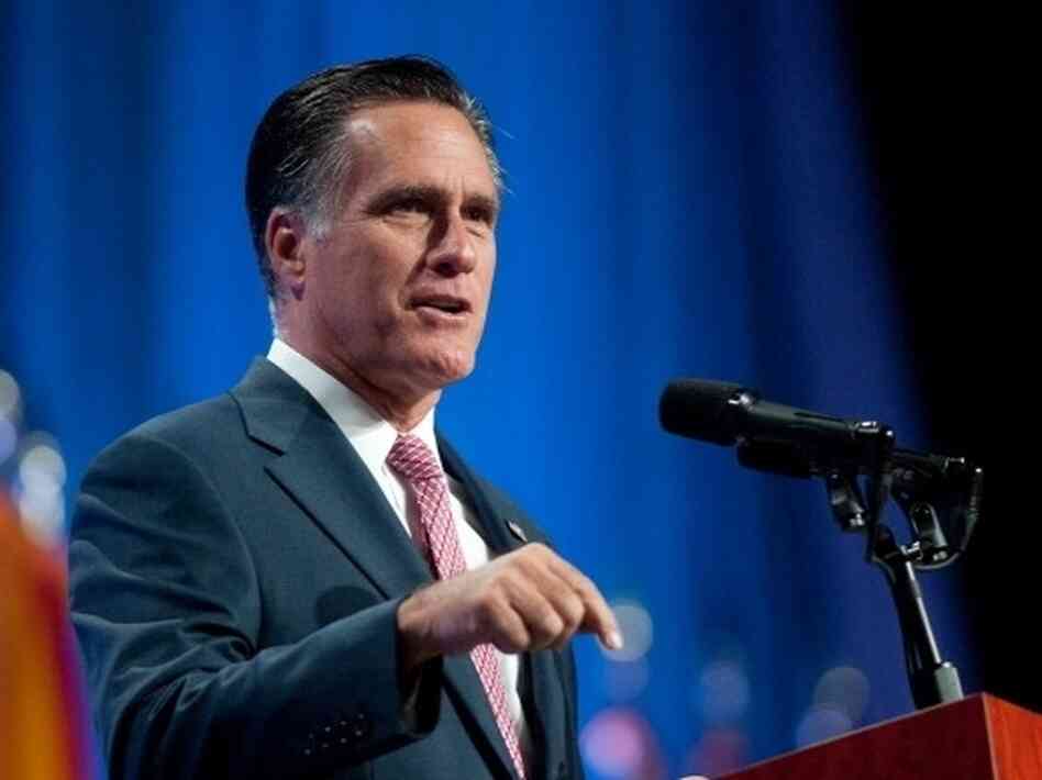 Republican presidential candidate, former Massachusetts Gov. Mitt Romney addresses the crowd at the 134th National Guard Association Convention at the Reno-Sparks Convention Center, September 11, 2012 in Reno, Nevada. Republican presidential candidate, former Massachusetts Gov. Mitt Romney addresses the crowd at the 134th National Guard Association Convention at the Reno-Sparks Convention Center, September 11, 2012 in Reno, Nevada.