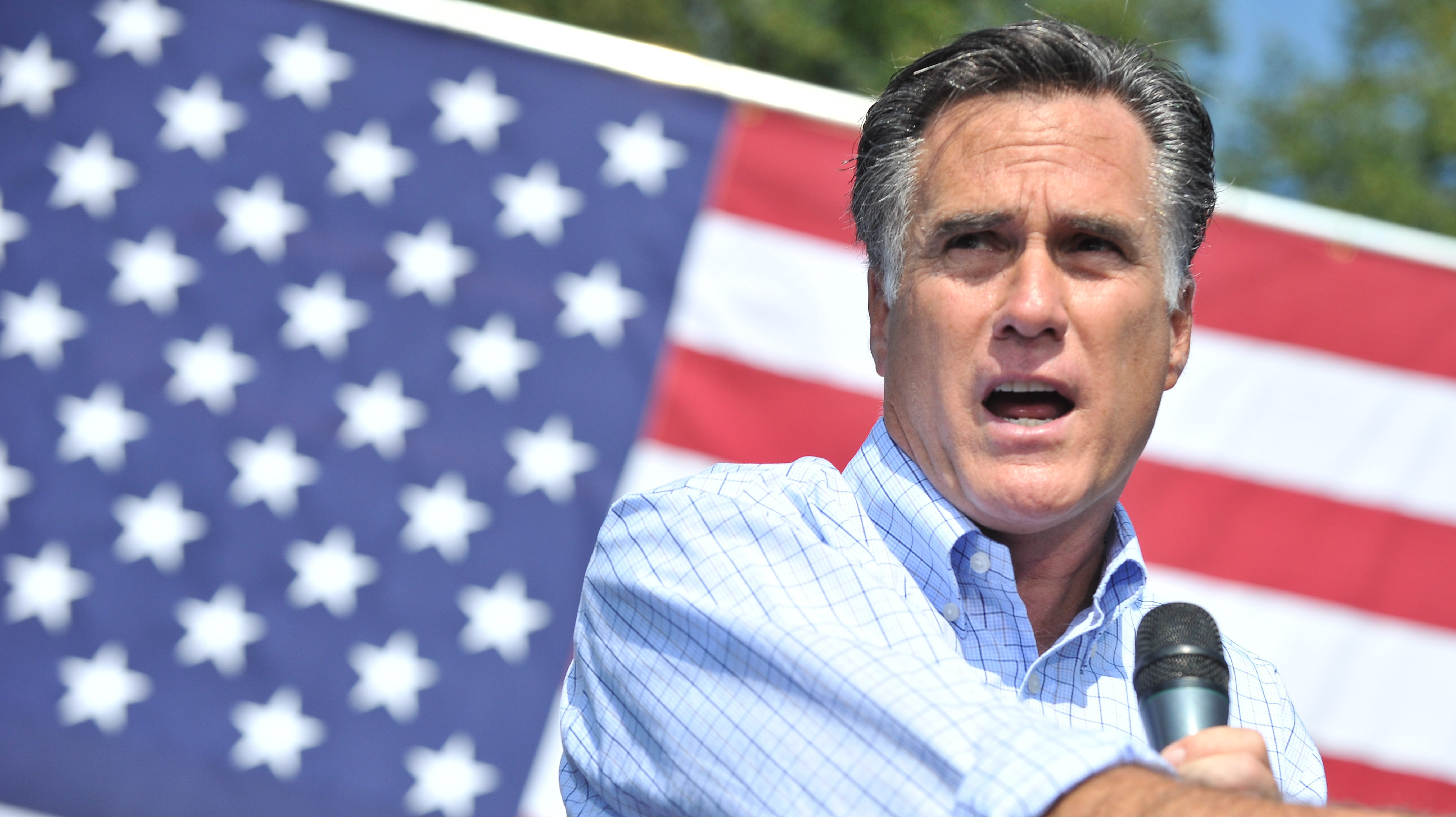 Mitt Romney speaks at a campaign rally Thursday in Fairfax, Va.