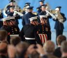 U.S. Marines carry a casket during the transfer of remains ceremony, marking the return of the remains of the four Americans killed in an attack this week in Benghazi, Libya. U.S. Marines carry a casket during the transfer of remains ceremony, marking the return of the remains of the four Americans killed in an attack this week in Benghazi, Libya.