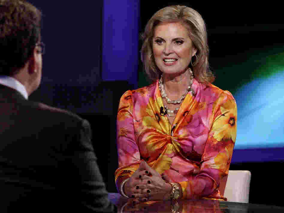 Ann Romney in New York on Friday tapes an interview with Fox's Neil Cavuto. She also spoke with ABC's Kelly Ripa and Michael Strahan.