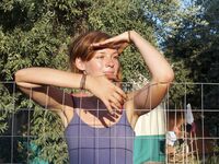 Julia Friedrich, 26, traveled from her home in Berlin to spend a week on the eco-commune, where she learned about organic farming and foraging.