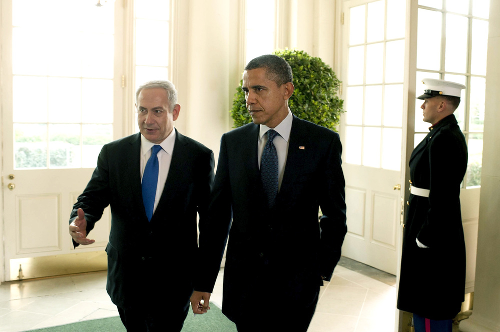 President Obama talks with Israeli Prime Minister Benjamin Netanyahu at the White House in March. Netanyahu and the Obama administration clashed openly this week over the issue of Iran's nuclear program.