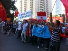 Protesters march outside the Japanese Embassy in Beijing on Saturday. Tension escalated, sometimes to violence, in cities across China after Japan bought the disputed islands from a private Japanese owner. Protesters march outside the Japanese Embassy in Beijing on Saturday. Tension escalated, sometimes to violence, in cities across China after Japan bought the disputed islands from a private Japanese owner.