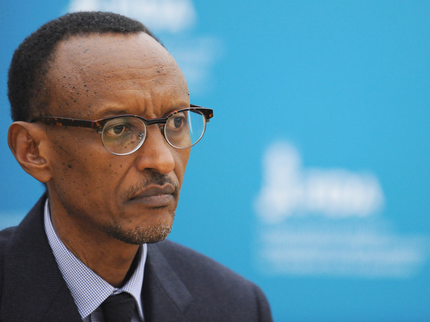 Rwanda's President Paul Kagame at the International Fund for Agricultural Development headquarters in Rome in February. Changes in agriculture have been part of the country's economic growth.