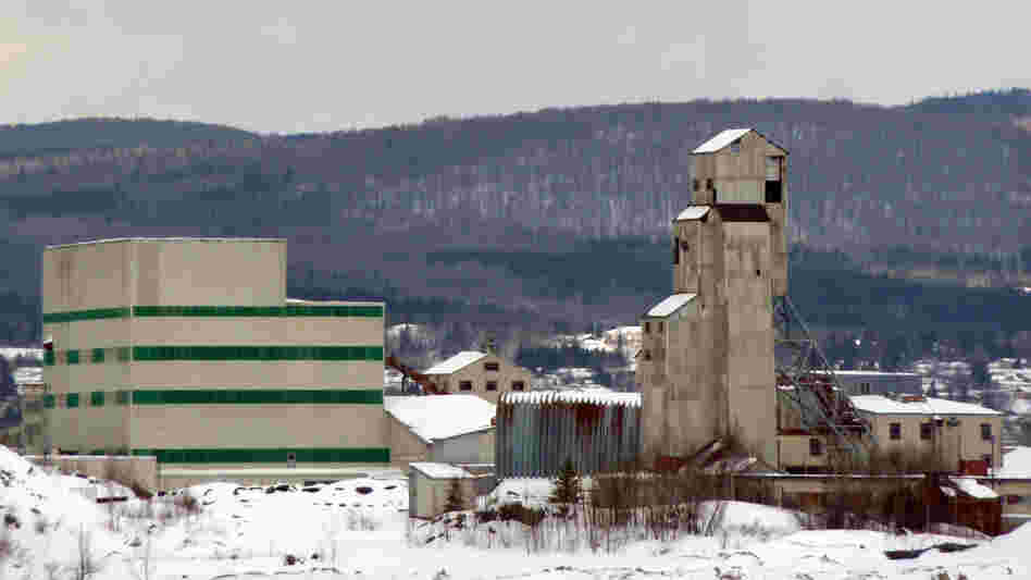A former Asbestos plant is seen February in Thetford Mines, Quebec. Canada has ended its refusal to allow chrysotile asbestos to be added to the U.N.'s Rotterdam Convention on hazardous materials.