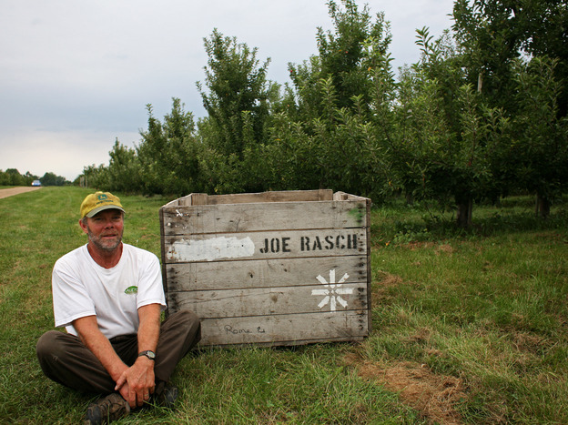 Joe Rasch has been a full-time apple grower for nearly 20 years. He says that this year, he's having trouble filling his bins.