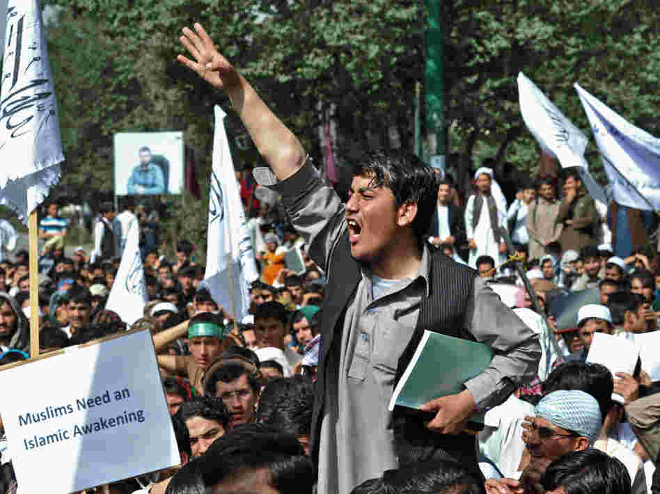 There were also anti-American protests in Kabul on Sunday.