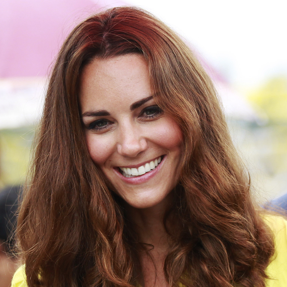 Kate Middleton, the Duchess of Cambridge, earlier today on a visit to the Solomon Islands.
