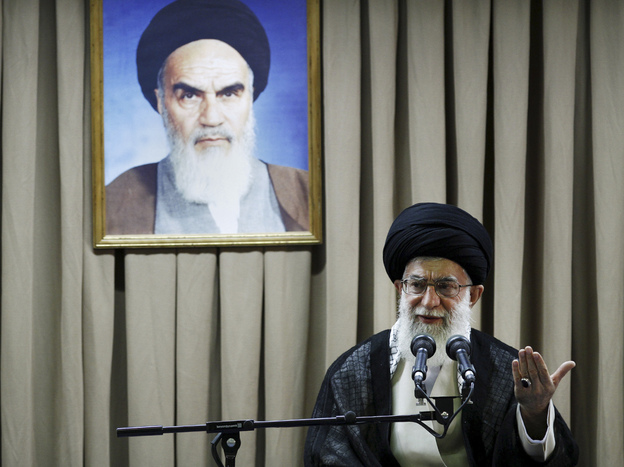 Iranian Supreme Leader Ayatollah Ali Khamenei delivers a speech in Tehran in July. Khamenei says Western-led sanctions will not force Iran to change its policies, but there are signs of other concerned voices in Iran.