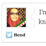 A screengrab shows a tweet by Hend: "I'm having such a good hair day. No one even knows. #MuslimRage." The hashtag sparked a flurry of jokes Monday.
