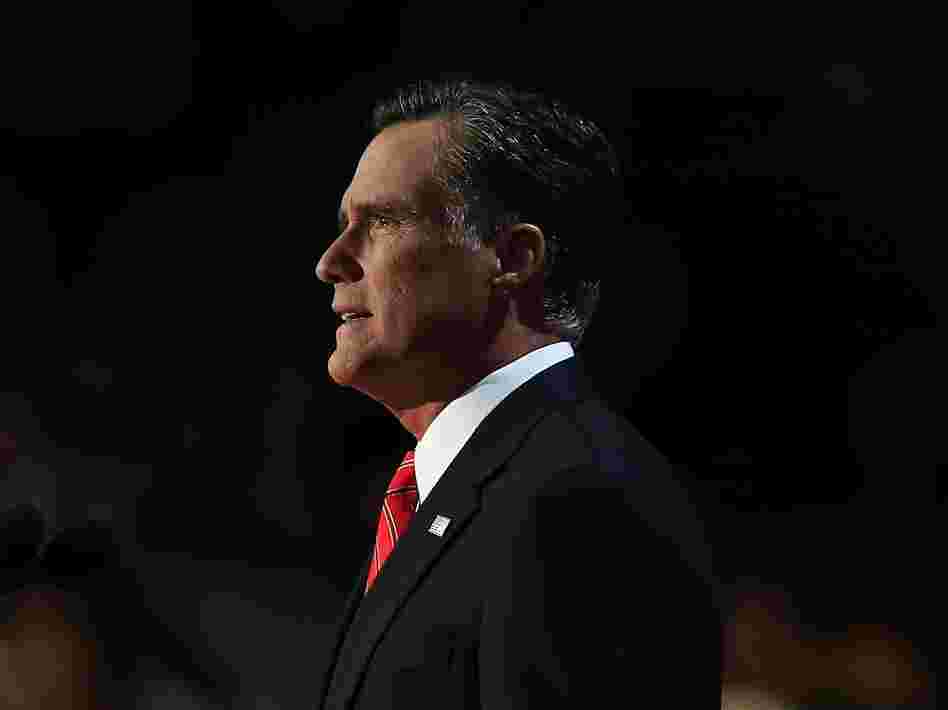 Republican presidential candidate, former Massachusetts Gov. Mitt Romney delivers his nomination acceptance speech during the final day of the Republican National Convention