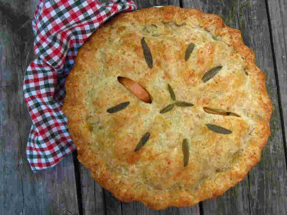 Pork And Apple Pie With Cheddar Sage Crust