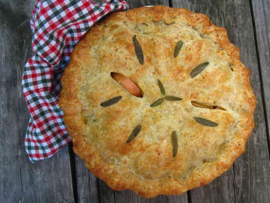 Pork And Apple Pie With Cheddar Sage Crust
