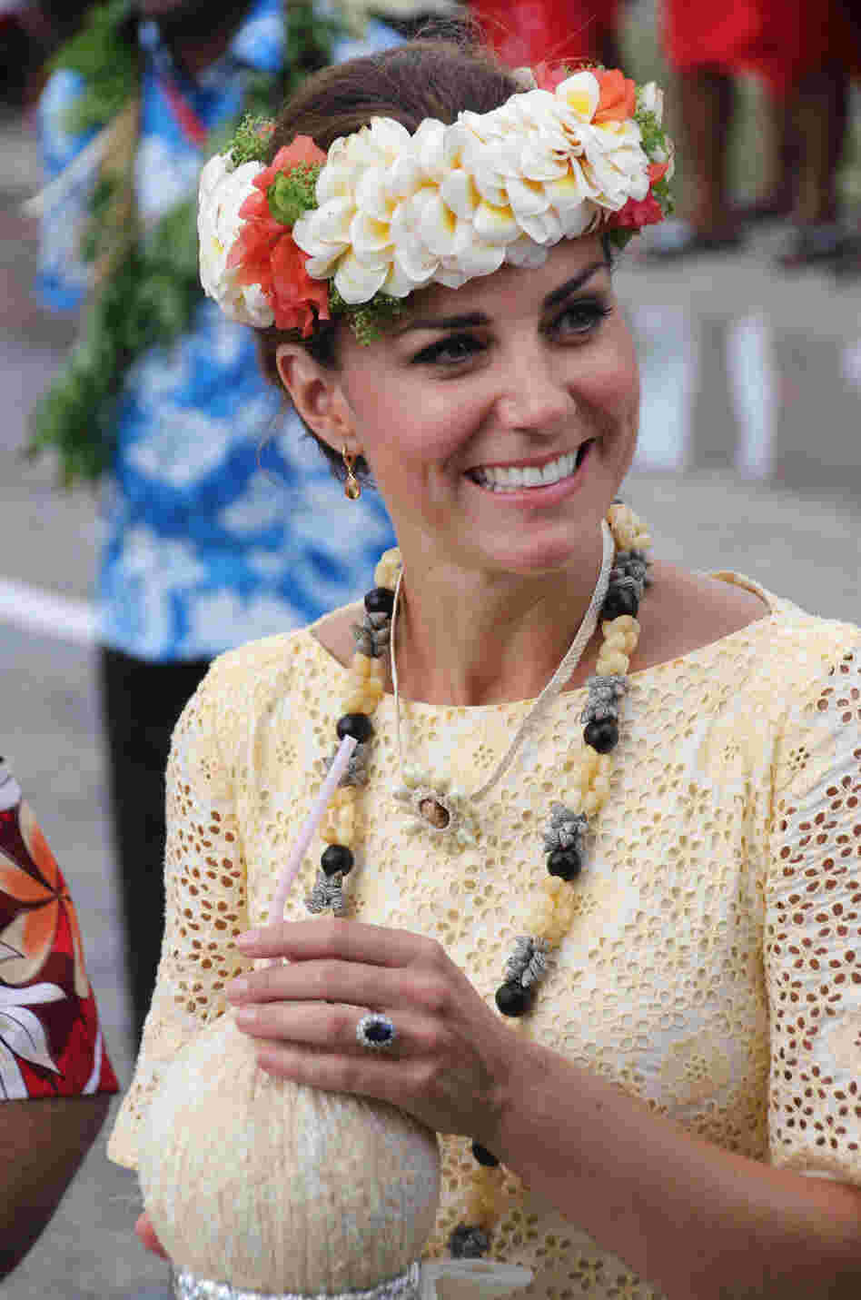 Kate Middleton, the Duchess of Cambridge, was visiting the Polynesian island of Tuvalu earlier today.