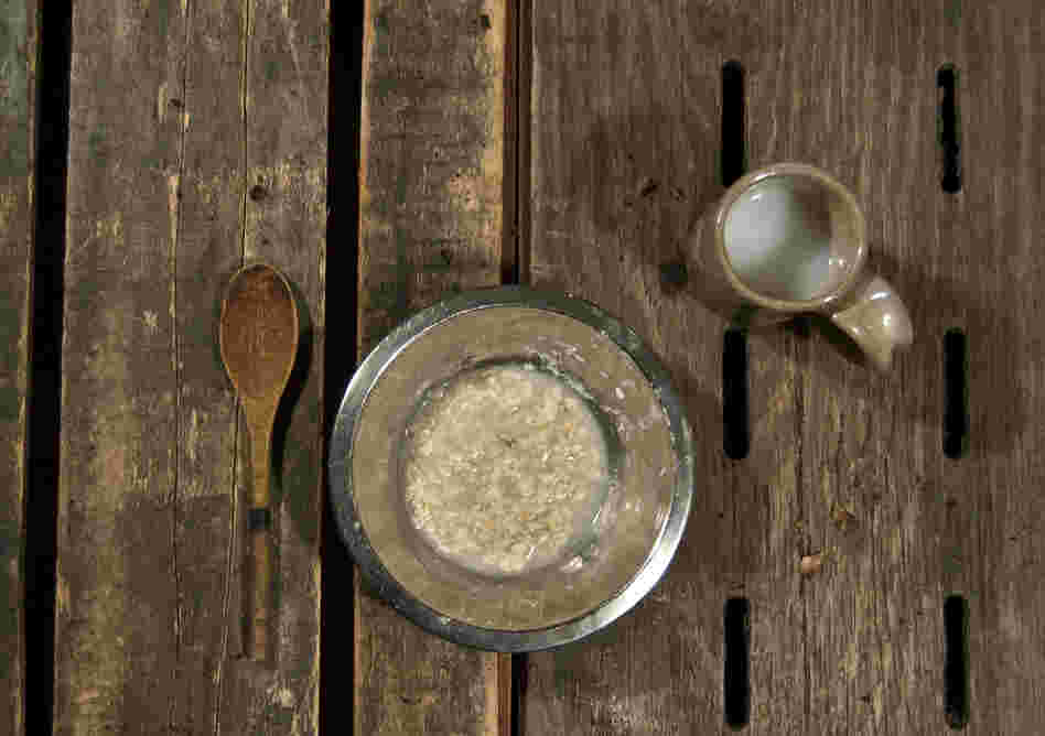 "The gruel disappeared; the boys whispered each other, and winked at Oliver; while his next neighbors nudged him. Child as he was, he was desperate with hunger, and reckless with misery." (Oliver Twist)