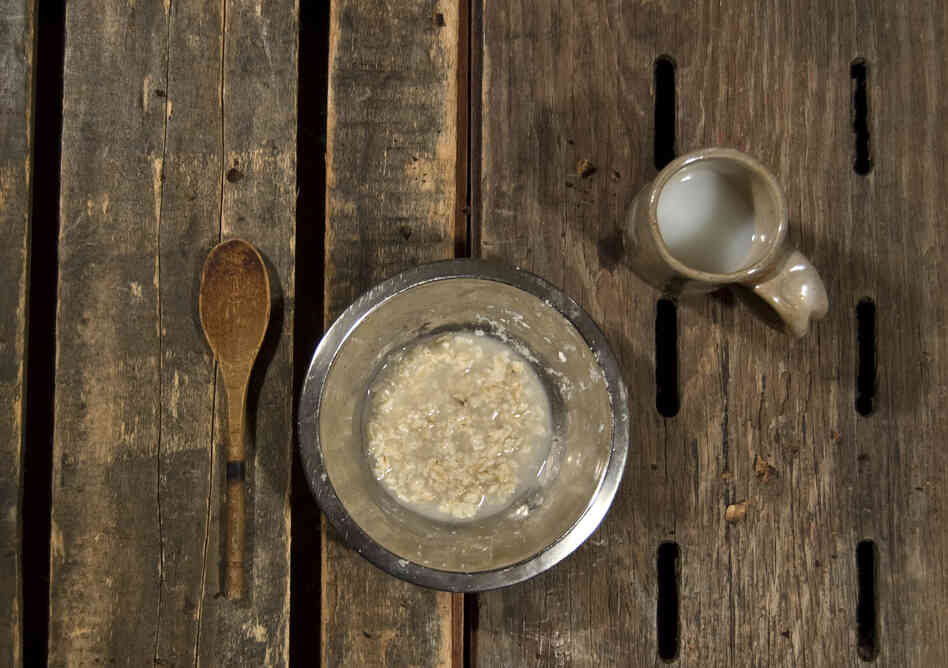 "The gruel disappeared; the boys whispered each other, and winked at Oliver; while his next neighbors nudged him. Child as he was, he was desperate with hunger, and reckless with misery." (Oliver Twist)