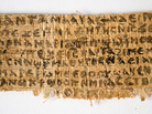 The front of the papyrus fragment. The front of the papyrus fragment.