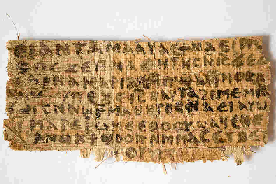 The front of the papyrus fragment.