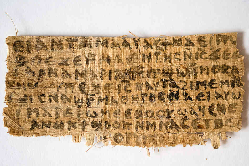 The front of the papyrus fragment.
