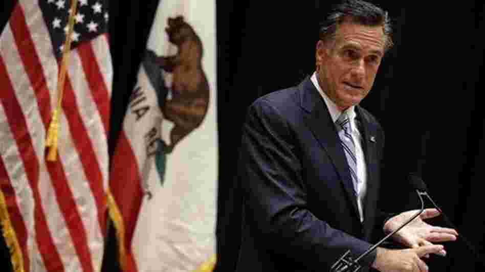 Mitt Romney speaks about secretly taped video from one of his campaign fundraising events, Monday in Costa Mesa, Calif., Mitt Romney speaks about secretly taped video from one of his campaign fundraising events, Monday in Costa Mesa, Calif.,