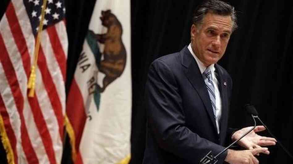 Mitt Romney speaks about secretly taped video from one of his campaign fundraising events, Monday in Costa Mesa, Calif., Mitt Romney speaks about secretly taped video from one of his campaign fundraising events, Monday in Costa Mesa, Calif.,