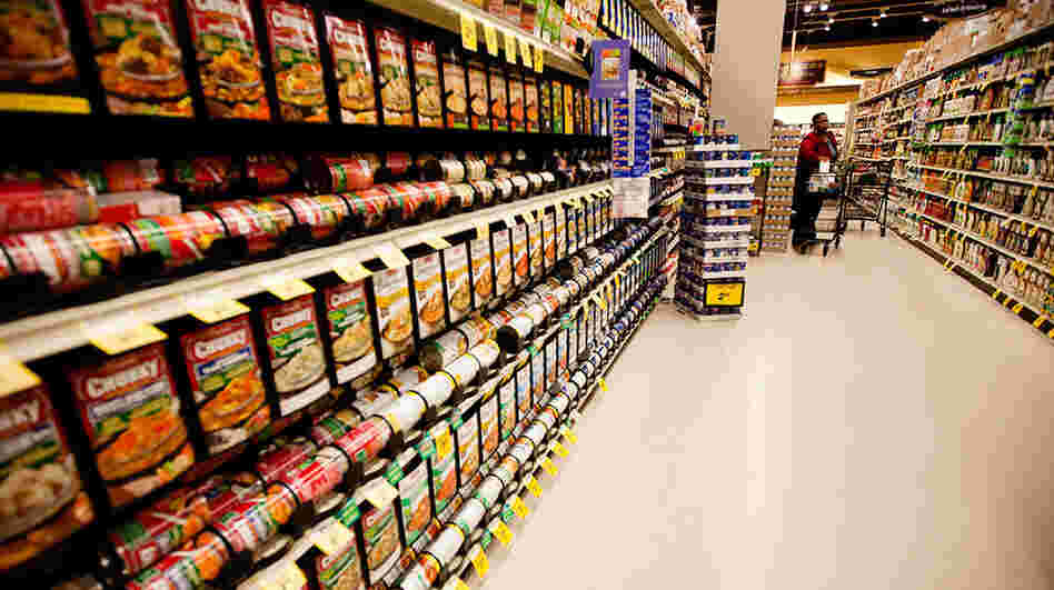Canned food is a source of BPA exposure, but researchers aren't sure whether it causes childhood obesity. Above, the soup isle at a grocery store in Washington, D.C. Canned food is a source of BPA exposure, but researchers aren't sure whether it causes childhood obesity. Above, the soup isle at a grocery store in Washington, D.C.