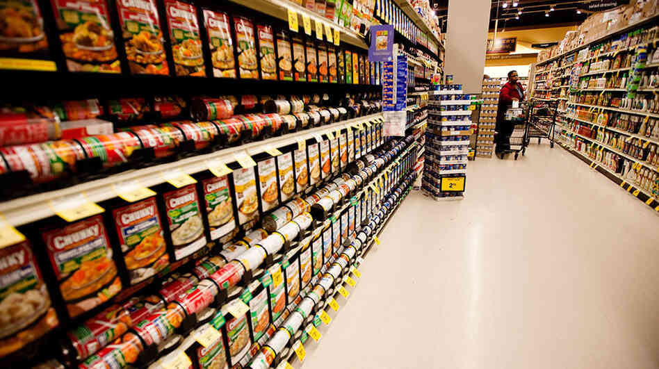 Canned food is a source of BPA exposure, but researchers aren't sure whether it causes childhood obesity. Above, the soup isle at a grocery store in Washington, D.C. Canned food is a source of BPA exposure, but researchers aren't sure whether it causes childhood obesity. Above, the soup isle at a grocery store in Washington, D.C.