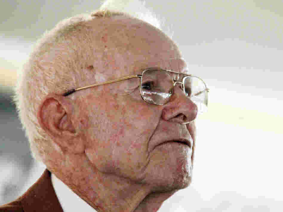 Albert N. Gore Jr., a Democratic candidate for the U.S. Senate, speaks at the Neshoba County Fair in Philadelphia, Miss., on Aug. 2. Gore is running against incumbent Republican Roger Wicker. He says there should have been younger people interested in taking on Wicker — "but they didn't want to fight."