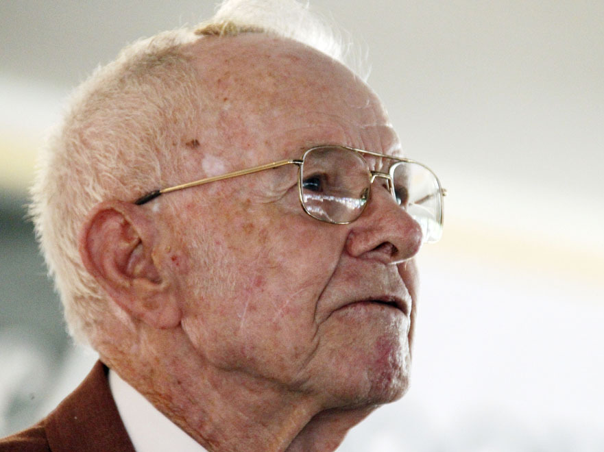 Albert N. Gore Jr., a Democratic candidate for the U.S. Senate, speaks at the Neshoba County Fair in Philadelphia, Miss., on Aug. 2. Gore is running against incumbent Republican Roger Wicker. He says there should have been younger people interested in taking on Wicker — 