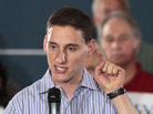 Ohio State Treasurer Josh Mandel, the Republican challenging incumbent Sen. Sherrod Brown, D-Ohio, speaks at a campaign rally on Sept. 1 in Cincinnati. Ohio State Treasurer Josh Mandel, the Republican challenging incumbent Sen. Sherrod Brown, D-Ohio, speaks at a campaign rally on Sept. 1 in Cincinnati.