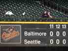 Fans were few and far-between (and possibly not awake) as the Orioles-Mariners game went on and on in Seattle.