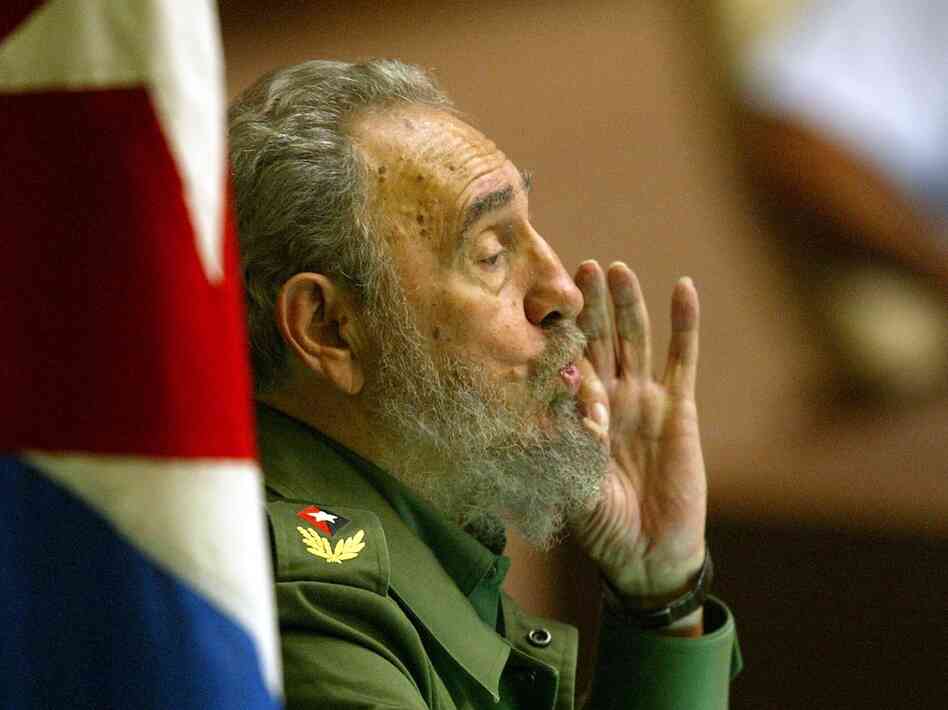 Cuban President Fidel Castro speaks in 2002 in Havana, Cuba.
