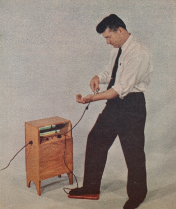 The Magnetron. Osteopath Peter D. Pauls claimed that by placing one foot on a red pad and one hand on a metal tube, patients could be treated for conditions ranging from rheumatoid arthritis to diabetes.