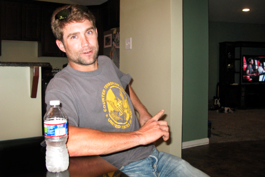 Baseball player Reid Gorecki, seen here at a former teammate's home in Glassboro, N.J., says that despite being traded, 'I thought the season was pretty awesome.' (Image credit: NPR)