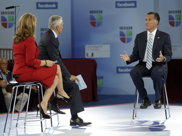Mitt Romney said on Univision that his campaign is about "the 100 percent" after he was asked about his "47 percent" comment.