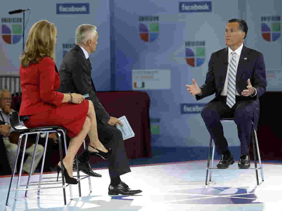 Mitt Romney said on Univision that his campaign is about "the 100 percent" after he was asked about his "47 percent" comment.